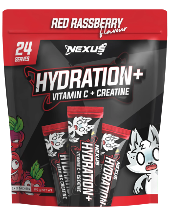 Nexus Hydration Electrolytes Powder | Electrolytes + Creatine - Red Raspberry [24 Serves]