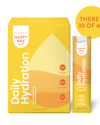 Happy Way Electrolytes Powder - Tropical [30 Single Serve Sachets]