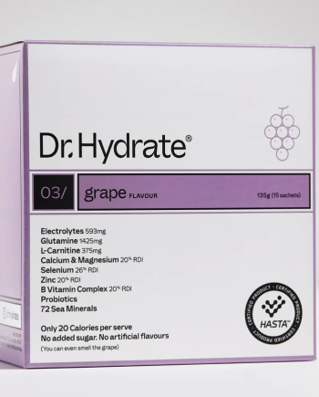 Dr Hydrate Electrolytes Powder | Electrolytes - Grape [15 Serves]