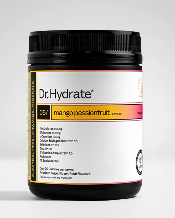 Dr Hydrate Electrolytes Powder | Electrolytes - Mango Passionfruit [30 Serves]