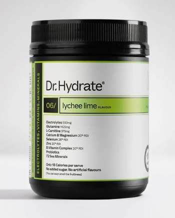 Dr Hydrate Electrolytes Powder | Electrolytes - Lychee Lime [30 Serves]