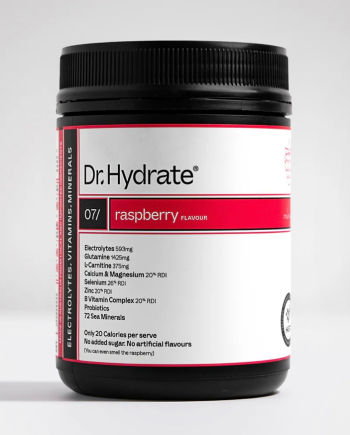 Dr Hydrate Electrolytes Powder | Electrolytes - Raspberry [30 Serves]