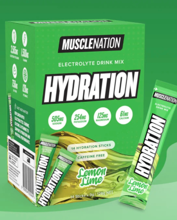 Muscle Nation Electrolytes Powder - Lemon Lime [14 Single Serves]