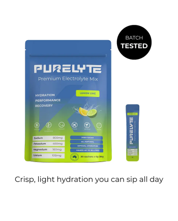 PureLyte Electrolytes Powder | Electrolytes - Lemon Lime [30 Single Serves]
