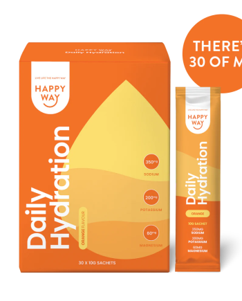 Happy Way Electrolytes Powder - Orange [30 Single Serve Sachets]