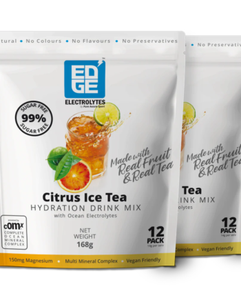 Edge Electrolytes Powder | 2 Pack - Citrus Iced Tea [2 x 12 Single Serve Sachets]